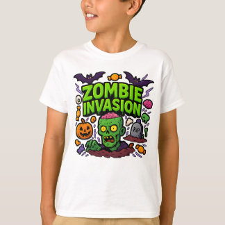 Halloween Zombie Invasion Kleidung Niedlich Unisex T-Shirt