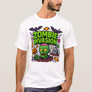 Halloween Zombie Invasion Kleidung Niedlich Unisex T-Shirt