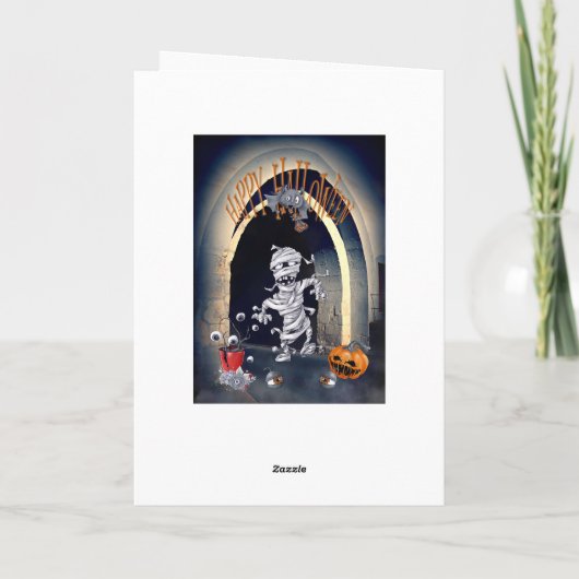 Halloween Zombie Karte (Rückseite)