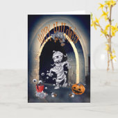 Halloween Zombie Karte (Gelbe Blume)