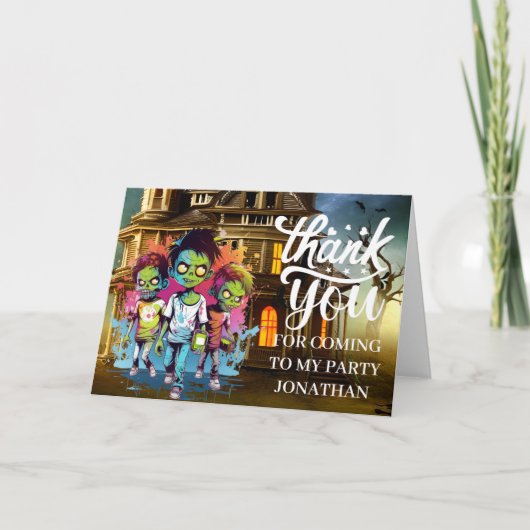 Halloween Zombie-Kinder DANKE (Vorderseite)