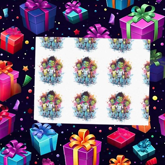 Halloween-Zombie-Kostümkinder Seidenpapier