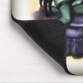 Halloween-Zombie-Mädchen-Button oben Mousepad (Ecke)