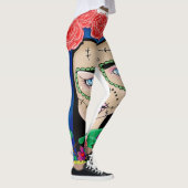 Halloween Zombie-Mädchen mit einer Krone von Rose Leggings (Rechts)