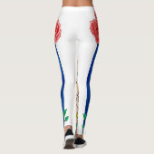 Halloween Zombie-Mädchen mit einer Krone von Rose Leggings (Rückseite)