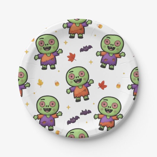 HALLOWEEN ZOMBIE PAPPTELLER (Vorderseite)