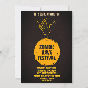 Halloween Zombie-Party Einladung
