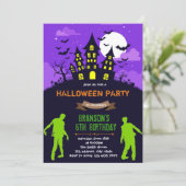 Halloween-Zombie-Party Einladung (Stehend Vorderseite)