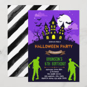 Halloween-Zombie-Party Einladung (Vorne/Hinten)