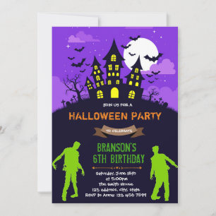 Halloween-Zombie-Party-Einladung Einladung