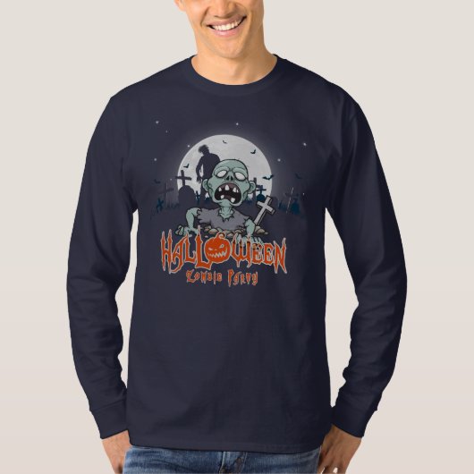 Halloween Zombie Party | Männer Langschläfe T-Shirt (Vorderseite)