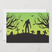 Halloween Zombie Party Spooky Apokalypse Einladung (Rückseite)