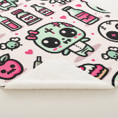 Halloween Zombie Pattern Sherpa Blanket Sherpadecke (3/4)