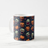 Halloween Zombie & Pumpkin Kaffeetasse (Vorderseite Links)