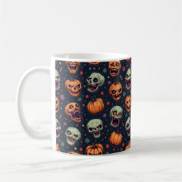 Halloween Zombie & Pumpkin Kaffeetasse