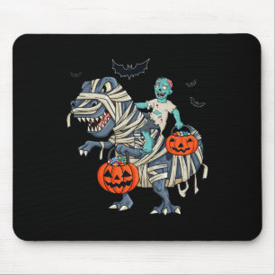 Halloween Zombie Riding T Rex Boys Girls Kinder Mousepad