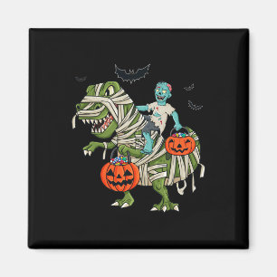 Halloween Zombie Riding T Rex Fun Boys Girls Kinde Magnet