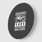 Halloween Zombie Scared Horror Vector Design_1 Große Wanduhr (Winkel)