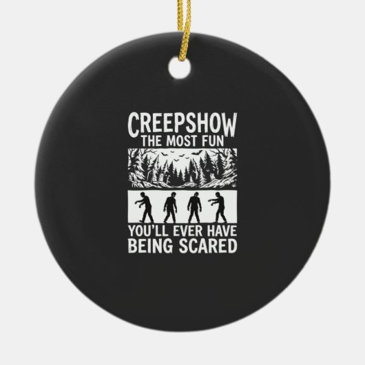 Halloween Zombie Scared Horror Vector Design_1 Keramik Ornament (Vorne)