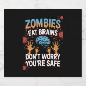 Halloween Zombie Schaumweinetikett (Einzelnes Label)