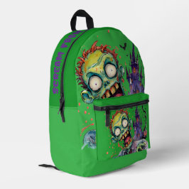 Halloween, Zombie,Schrei aus dem lila Schloss ,  Bedruckter Rucksack
