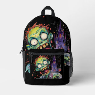 Halloween, Zombie,Schrei aus dem lila Schloss , Bedruckter Rucksack