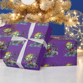 Halloween, Zombie,Schrei aus dem lila Schloss ,  Geschenkpapier
