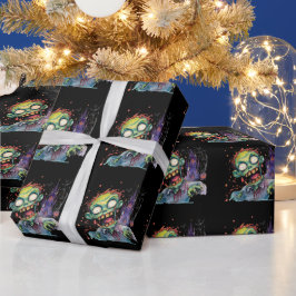 Halloween, Zombie,Schrei aus dem lila Schloss ,  Geschenkpapier