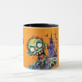 Halloween, Zombie,Schrei aus dem lila Schloss , Tasse