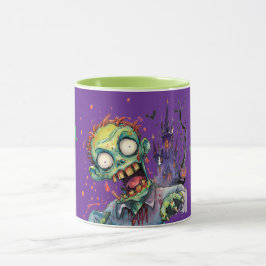Halloween, Zombie,Schrei aus dem lila Schloss , Tasse