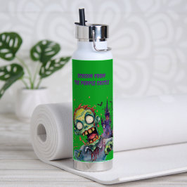 Halloween, Zombie,Schrei aus dem lila Schloss ,  Trinkflasche