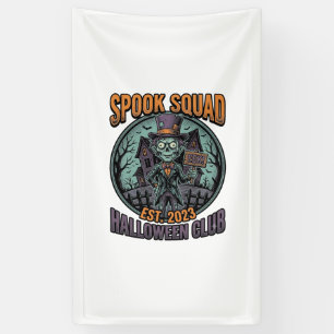 Halloween Zombie-Shirt Lustig Spook Squad Graviert Banner