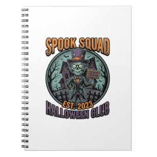 Halloween-Zombie-Shirt Lustiges Spook Squad Gravie Notizblock