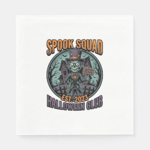 Halloween-Zombie-Shirt Lustiges Spook Squad Gravie Serviette