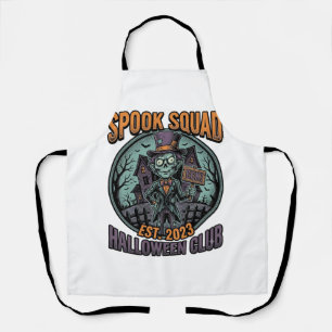 Halloween Zombie-Shirt Lustiges Spook-Squad-Gravur Schürze