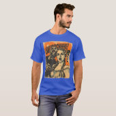 Halloween Zombie Sie Retro Horror Comic Panel Art T-Shirt (Vorne ganz)