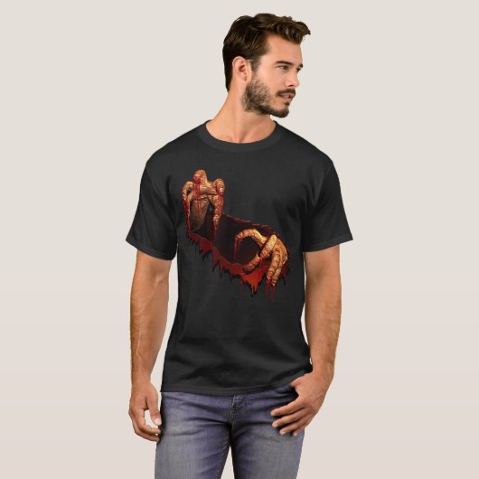 Halloween Zombie T - Shirt Horror Untot KostümTop (Vorne ganz)