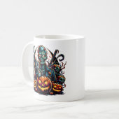 Halloween Zombie und Cat Kaffeetasse (Vorderseite Links)