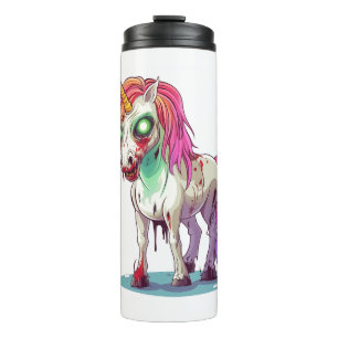 Halloween Zombie Unicorn Thermosbecher