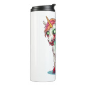 Halloween Zombie Unicorn Thermosbecher (Nach links gedreht)