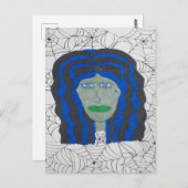 Halloween Zombie Woman Postkarte (Vorne/Hinten)
