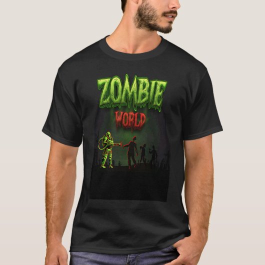 Halloween Zombie World killing zombies Brain  Boys T-Shirt (Vorderseite)