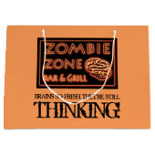 Halloween Zombie Zone Fresh Food Brainz Große Geschenktüte (Vorderseite)