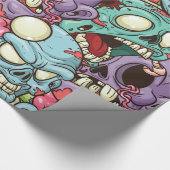 Halloween Zombies Geschenkpapier (Ecke)