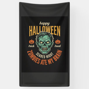 Halloween Zombies Haben Mein Gehirn Gefressen Banner