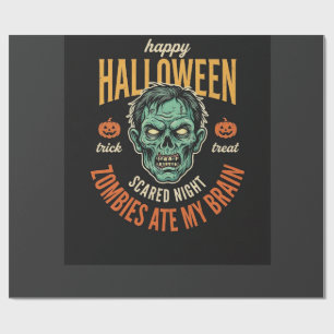 Halloween Zombies haben mein Gehirn gefressen Geschenkpapier