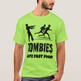Halloween Zombies Hate Fast Food Joggers Funny T-Shirt