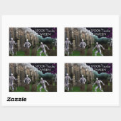 Halloween Zombies Rechteckiger Aufkleber (Blatt)