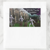 Halloween Zombies Rechteckiger Aufkleber (Tasche)