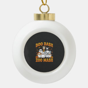 Halloween-Zoo-Tiere Boo Bash Zoo Mash_1 Keramik Kugel-Ornament